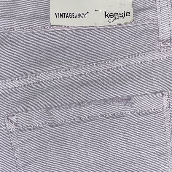 Kensie size 10/30 lilac denim slim fit with raw edge hem NWT - Picture 12 of 14